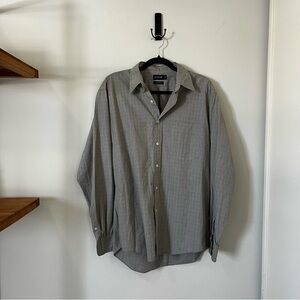 1990s J Crew Men’s 100% Cotton Plaid Vintage Button Down 15.5 34/35